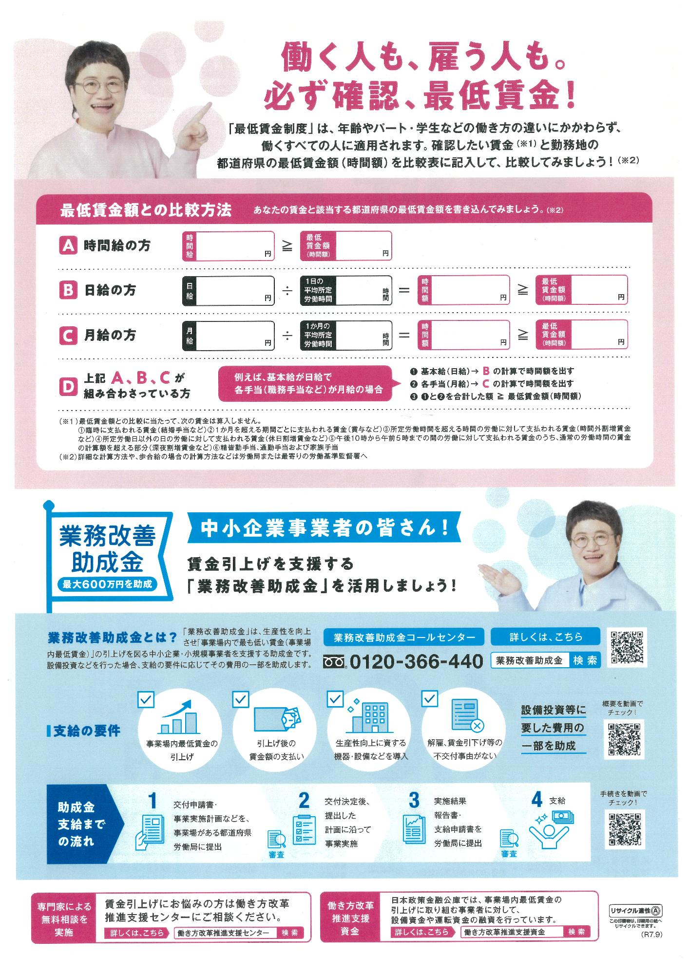 最低賃金チラシ